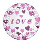 Love Valentine S Day 3d Fabric Ornament (Round Filigree) Front