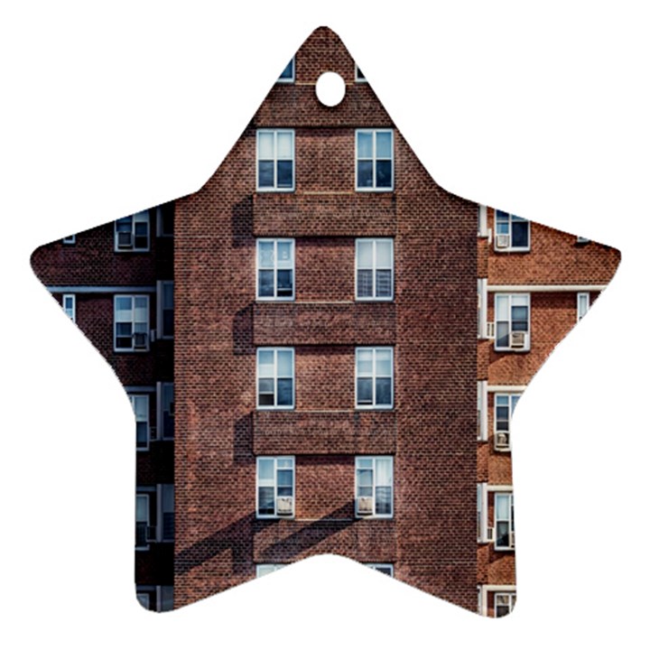 New York Building Windows Manhattan Star Ornament (Two Sides)