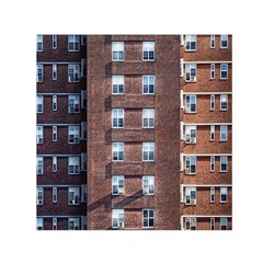 New York Building Windows Manhattan Small Satin Scarf (square) by Nexatart