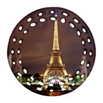 Paris Eiffel Tower Ornament (Round Filigree) Front