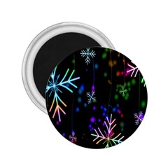 Nowflakes Snow Winter Christmas 2 25  Magnets by Nexatart