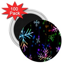 Nowflakes Snow Winter Christmas 2 25  Magnets (100 Pack)  by Nexatart