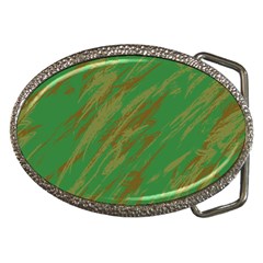 Brown Green Texture                                                  			belt Buckle by LalyLauraFLM