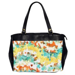 Retro Watercolors                                                      Oversize Office Handbag (2 Sides) by LalyLauraFLM