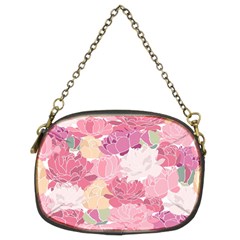 Peonies Flower Floral Roes Pink Flowering Chain Purses (Two Sides) 