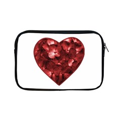 Floral Heart Shape Ornament Apple Ipad Mini Zipper Cases by dflcprints