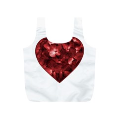 Floral Heart Shape Ornament Full Print Recycle Bags (s)  by dflcprints