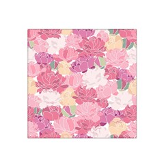 Peonies Flower Floral Roes Pink Flowering Satin Bandana Scarf