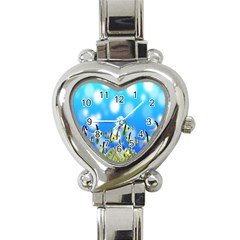 Pisces Underwater World Fairy Tale Heart Italian Charm Watch by Nexatart