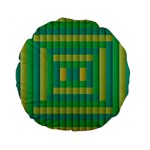 Pattern Grid Squares Texture Standard 15  Premium Round Cushions Front