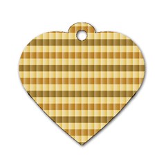 Pattern Grid Squares Texture Dog Tag Heart (one Side) by Nexatart