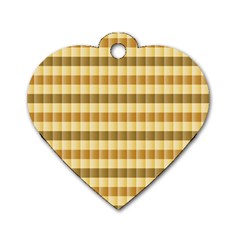 Pattern Grid Squares Texture Dog Tag Heart (two Sides) by Nexatart