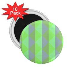 Squares Triangel Green Yellow Blue 2.25  Magnets (10 pack) 