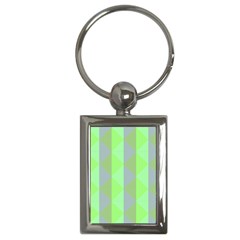 Squares Triangel Green Yellow Blue Key Chains (Rectangle) 