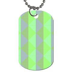 Squares Triangel Green Yellow Blue Dog Tag (One Side)