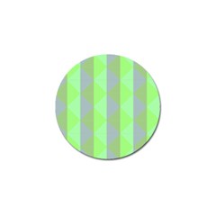 Squares Triangel Green Yellow Blue Golf Ball Marker (10 pack)