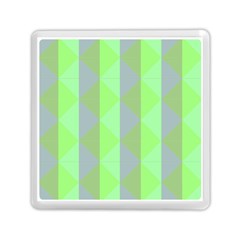 Squares Triangel Green Yellow Blue Memory Card Reader (Square) 