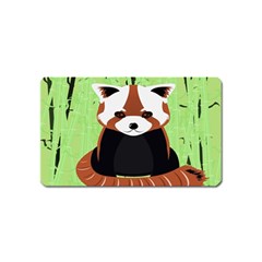Red Panda Bamboo Firefox Animal Magnet (name Card) by Nexatart