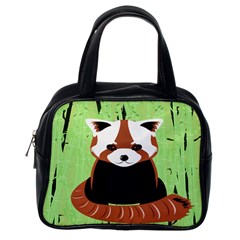 Red Panda Bamboo Firefox Animal Classic Handbags (one Side) by Nexatart