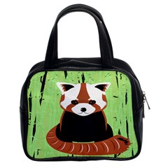 Red Panda Bamboo Firefox Animal Classic Handbags (2 Sides) by Nexatart