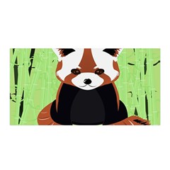 Red Panda Bamboo Firefox Animal Satin Wrap by Nexatart