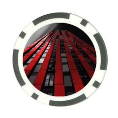 Red Building City Poker Chip Card Guard by Nexatart