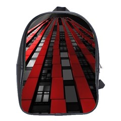 Red Building City School Bags (xl)  by Nexatart
