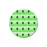 Shamrock Pattern Background Magnet 3  (Round) Front