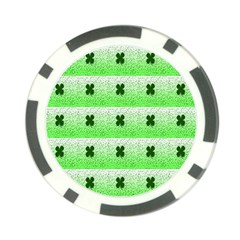 Shamrock Pattern Background Poker Chip Card Guard (10 Pack) by Nexatart