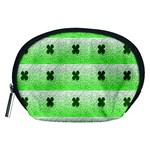 Shamrock Pattern Background Accessory Pouches (Medium)  Front