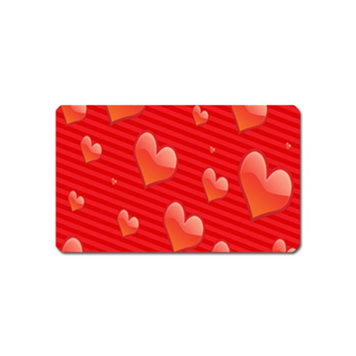 Red Hearts Magnet (Name Card)