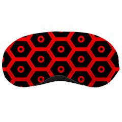 Red Bee Hive Texture Sleeping Masks by Nexatart