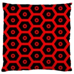 Red Bee Hive Texture Large Flano Cushion Case (One Side) Front