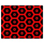 Red Bee Hive Texture Double Sided Flano Blanket (Medium)  60 x50  Blanket Front