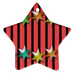Star Christmas Greeting Star Ornament (two Sides)