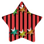 Star Christmas Greeting Star Ornament (Two Sides) Front