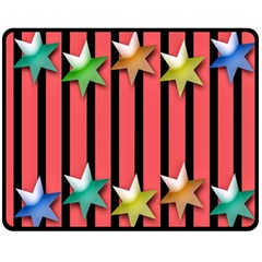 Star Christmas Greeting Fleece Blanket (medium)  by Nexatart