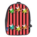 Star Christmas Greeting School Bags (XL)  Front