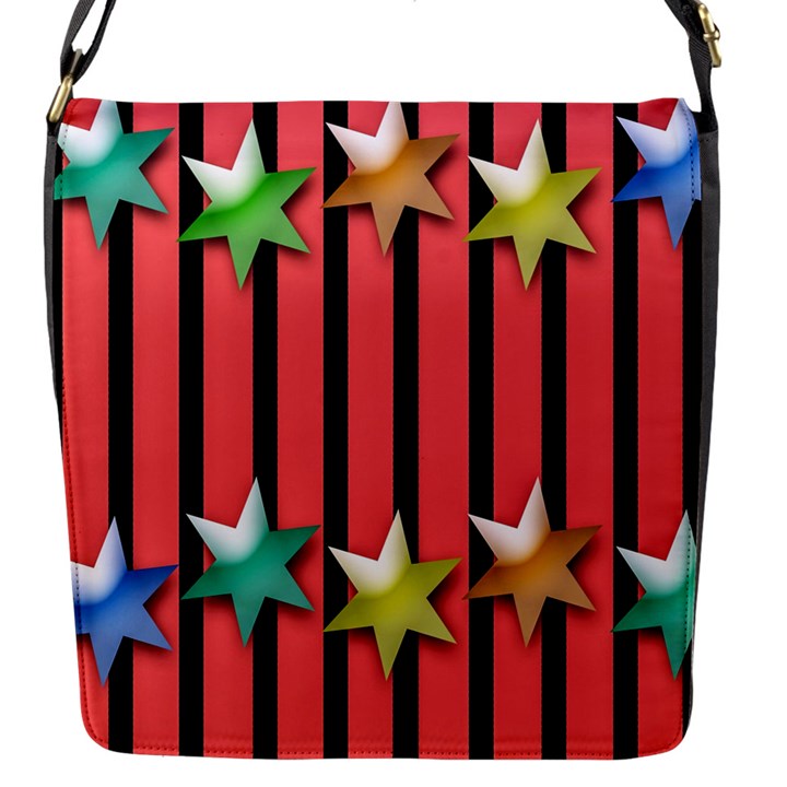 Star Christmas Greeting Flap Messenger Bag (S)