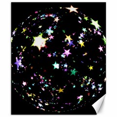 Star Ball About Pile Christmas Canvas 8  X 10 