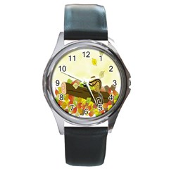 Squirrel Round Metal Watch by Nexatart