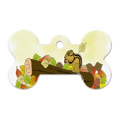 Squirrel Dog Tag Bone (two Sides) by Nexatart