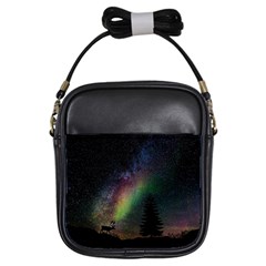 Starry Sky Galaxy Star Milky Way Girls Sling Bags by Nexatart