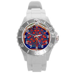 Tree Of Life Round Plastic Sport Watch (l) by Nexatart