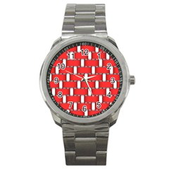 Weave And Knit Pattern Seamless Background Wallpaper Sport Metal Watch