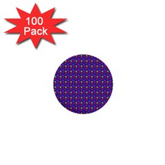 Beach Blue High Quality Seamless Pattern Purple Red Yrllow Flower Floral 1  Mini Buttons (100 pack) 