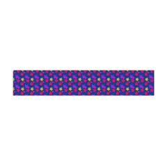 Beach Blue High Quality Seamless Pattern Purple Red Yrllow Flower Floral Flano Scarf (Mini)