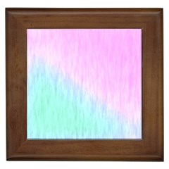 Pink Green Texture                                                       			framed Tile by LalyLauraFLM