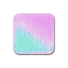 Pink Green Texture                                                       			rubber Square Coaster (4 Pack by LalyLauraFLM