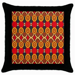 Ovals Pattern                                                         			throw Pillow Case (black) by LalyLauraFLM